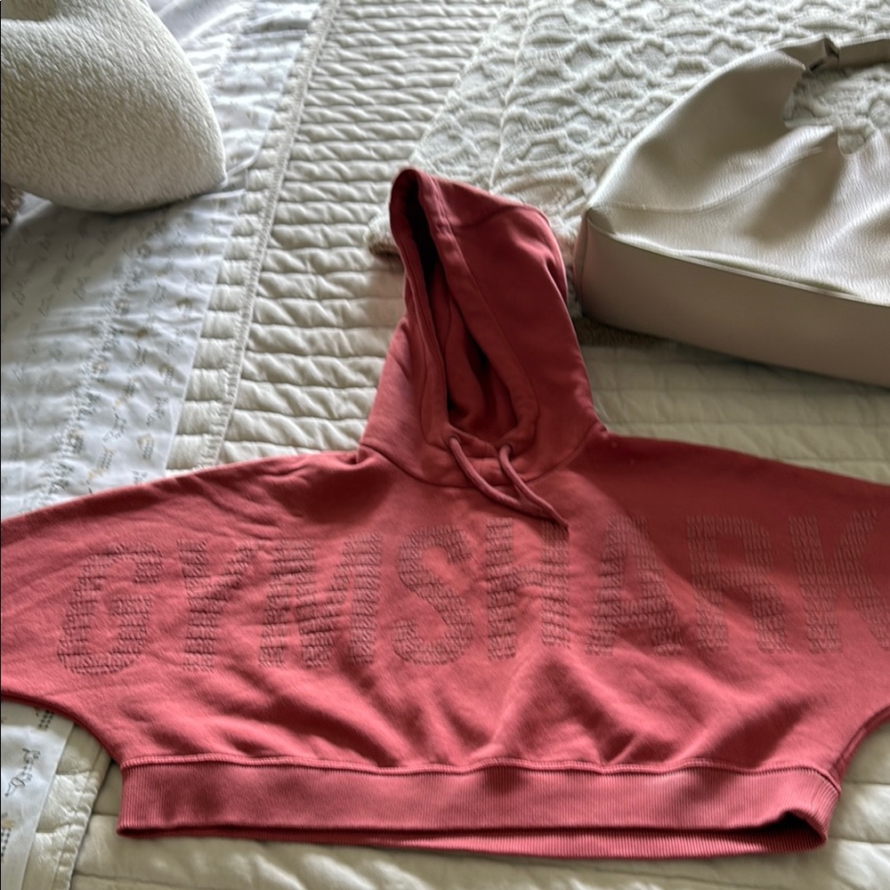 Gymshark Pink Oversized Crop Hoodie